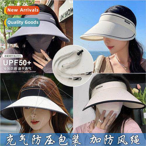 Straw hollow top hat female large brim summer anti-ultraviol