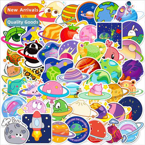 50 pcs of the universe planet new astronaut space wall stick