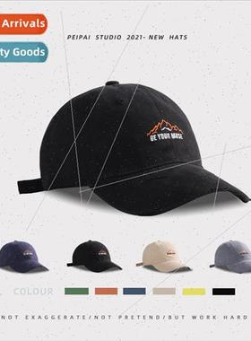 Hat female baseball cap embroidered letters soft top versati