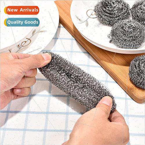 6pcs stainless steel cleaning ball pot brush kitchen supplie