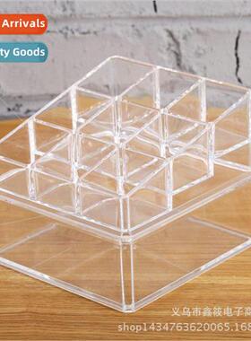 Transparent storage box double up and down stacked 9 compart