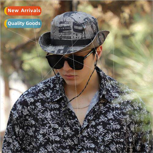 Fishermans hat mens summer wide brim outdoor Japanese campin