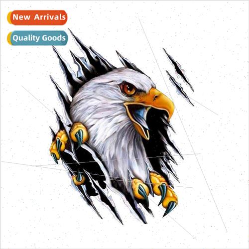Torn eagle 3d car stickers decorative scratches masking stic