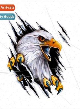 Torn eagle 3d car stickers decorative scratches masking stic