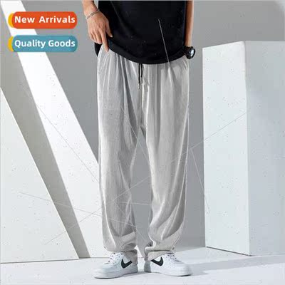 Summer ice casual pants mens -iron thin section breathable e