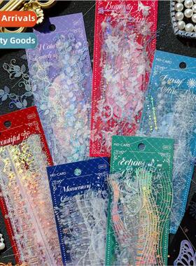 PET long sticker packs brilliant as white star series vintag