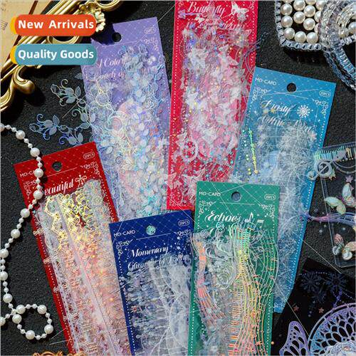 PET long sticker packs brilliant as white star series vintag