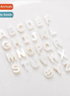 White Freshwater Shell Alphabet Beading Accessories DIY Hand