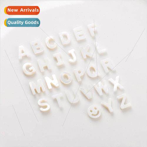 White Freshwater Shell Alphabet Beading Accessories DIY Hand