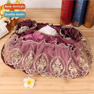 flower disk tissue cover embroidery Three fabric dimensional