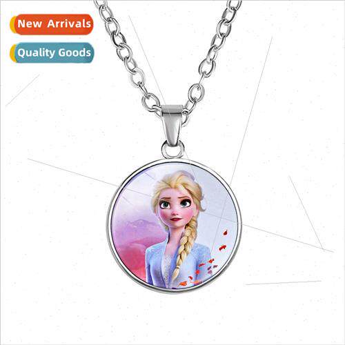 Princess Series Necklace Aisha Mermaid Long Hair Mulan Kids