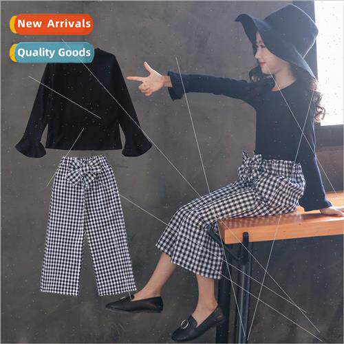 2022 new childrens clothing girls casual suit spring and fal