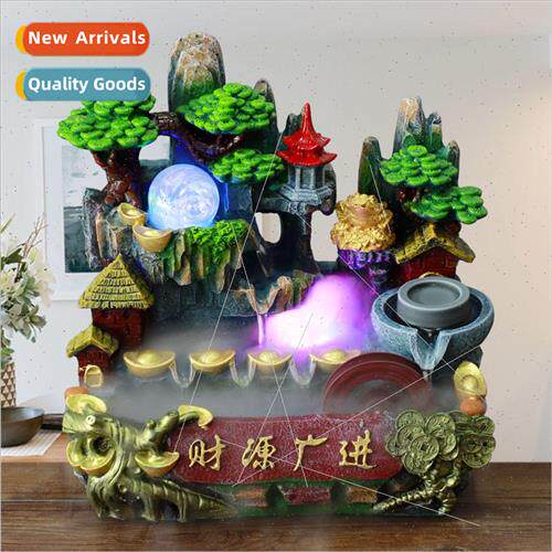 Rockery fountain with fish tank living room desktop bonsai r