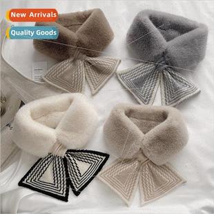 and winter plush female imit Korean fall versatile Scarf ins