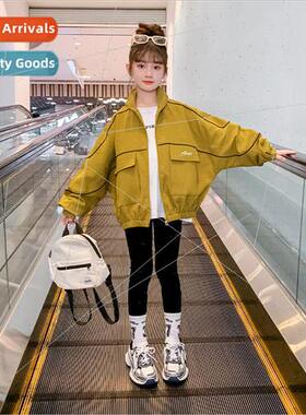 Girls jacket spring and fall  2023 new 适用eign  fall childr
