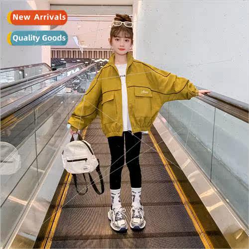 Girls jacket spring and fall  2023 new 适用eign  fall childr
