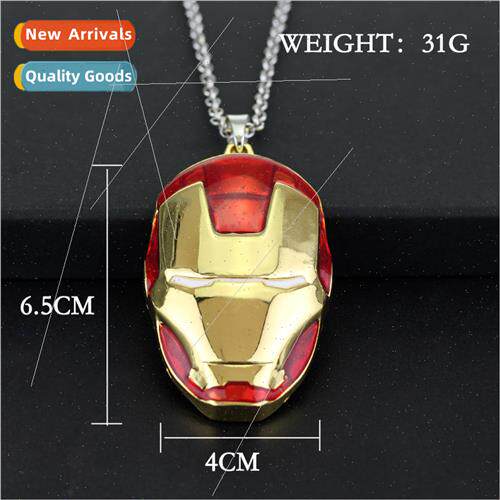 Movie  jewelry Iron Man Iron Man mask pendant necklace perso