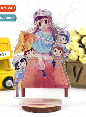 Anime and manga  stand-up work cells white blood cells plate