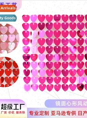 Wind Up Snapbacks Heart Sequin Wall Decoration Party Glitter