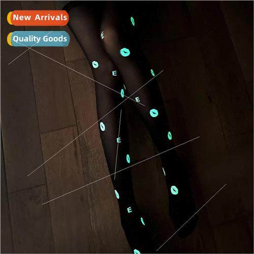 Sexy glowing stockings Halloween props lips glow-in-the-dark