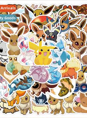 50 new cute cartoon Pokemon Ibuki children stickers Pikachu