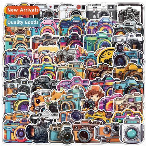 50 retro camera graffiti stickers guitar cell phone luggage
