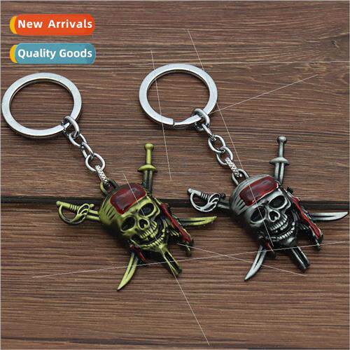 Pirates of the Caribbean Captain Jack skull car keychain pen
