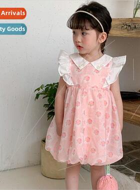 Korean childrens clothing girls summer new small fresh flora