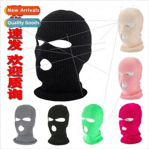 Winter warm head cover head cover three holes wool cap windp