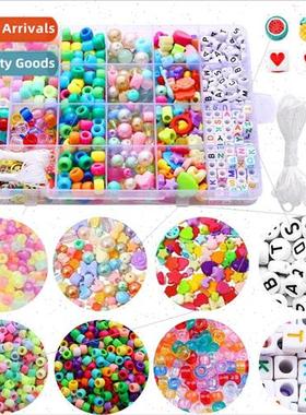 24 grid acrylic letter beads barrel beads set box accessorie