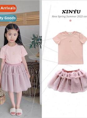 Girls t-shirt summer cotton girls summer dress baby fashiona