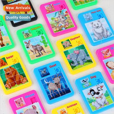 Childrens creative small mini Huarong Road cartoon puzzle pa