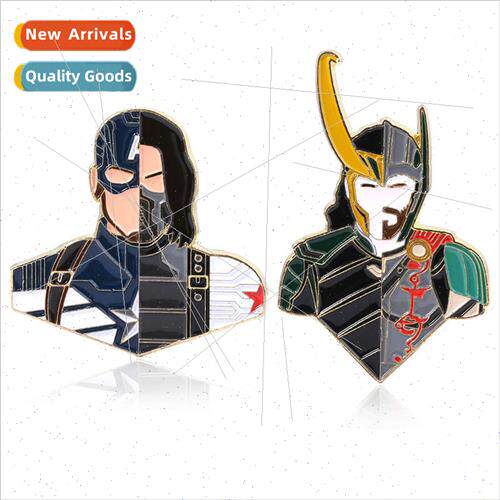 Thor Loki Hammer Base Brooch Captain America Winter Soldier