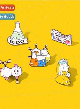 Lab Tools Brooch Lab Bottle Beaker Badge Metal Accessories B