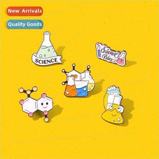 Bottle Beaker Badge Lab Accessories Brooch Metal Tools