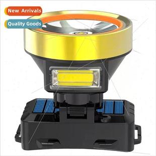 Headlamp Outdoor ght New Lamp Rechargeable Fishing USB Solar