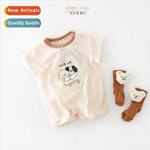 2023 summer newborn baby newborn boys and girls one-piece pa