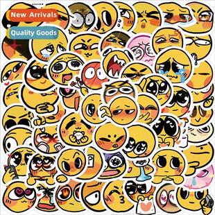 small yellow expression graffiti decor stickers emotional