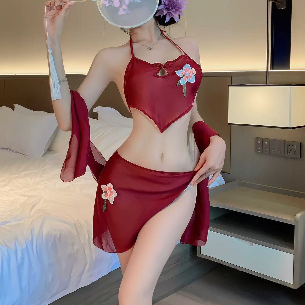 划算大码性感睡衣睡裙纯欲内衣古风套装复古角色扮演制服舞姬女