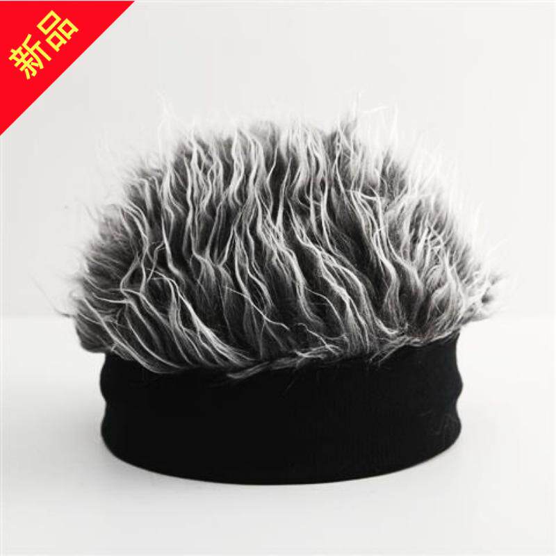冬季 毛绒帽 假发帽 地主帽 嘻哈帽 男士 ins潮女针织帽 毛毛帽子