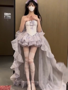 高定如心  切利尔香芋紫 公主裙可拆卸配饰生日宴裙子现货现货