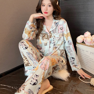 赵露思真丝睡衣女款2025年新款秋