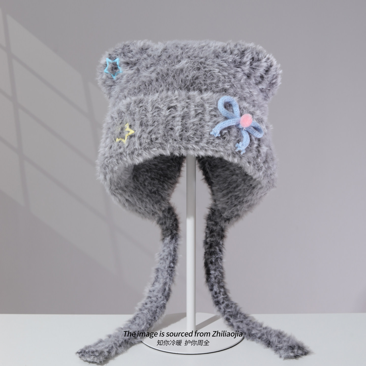 2025年秋冬季可爱小熊耳朵毛绒帽女百搭保暖套头帽加厚护耳雷锋帽