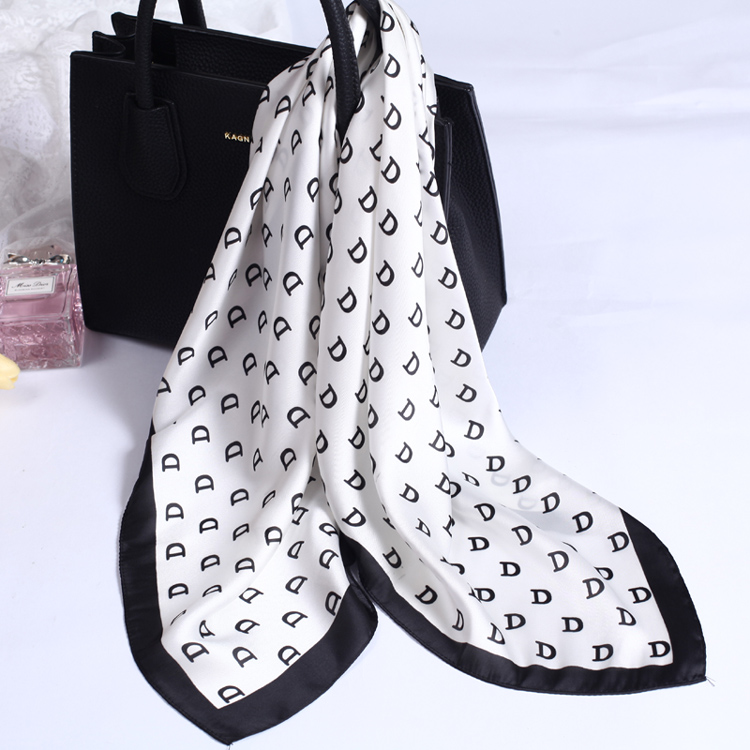 百搭春秋夏季印花多色小丝巾