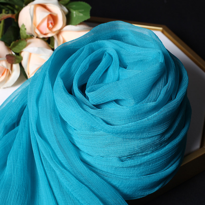 新款桑蚕丝长款真丝丝巾时尚百搭秋冬保暖围巾女蓝色褶皱妈妈披肩,服饰配件/皮带/帽子/围巾,围巾/丝巾/披肩,淘宝优惠券,粉丝福利购,淘宝优惠卷