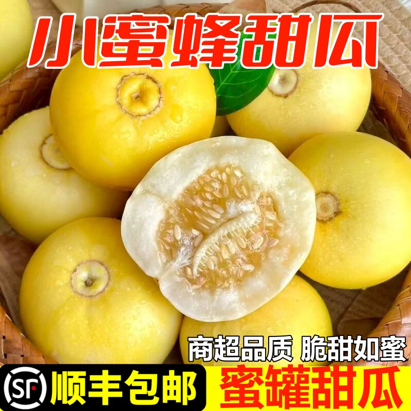 小蜜蜂甜瓜新鲜山东蜜罐冰糖脆甜瓜新鲜水果冰淇淋星甜20瓜整箱