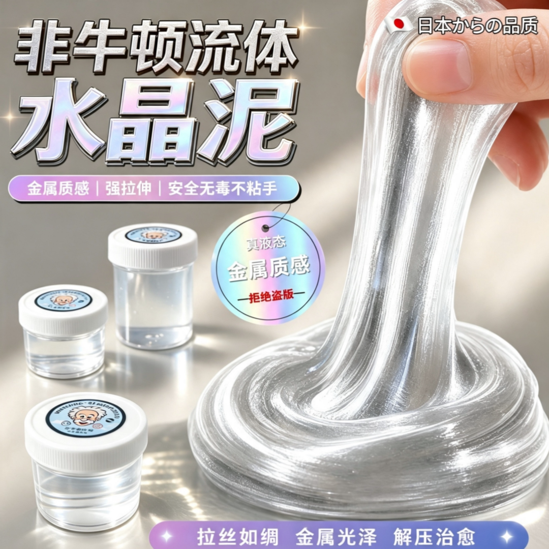 老头牌非牛顿流体超透液态玻璃泥