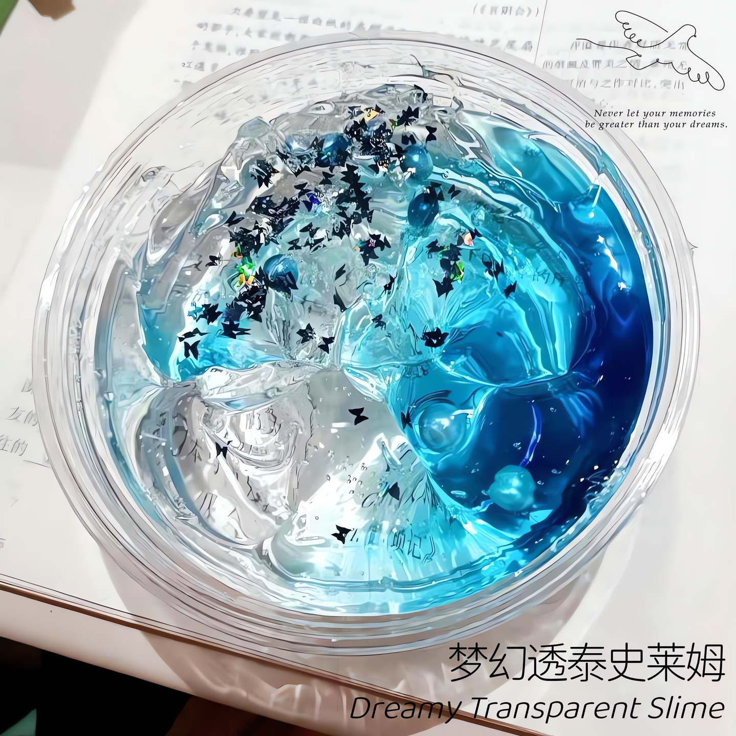 清新透泰史莱姆高颜值水晶彩泥解压不粘手玩具儿童无毒超透起泡胶