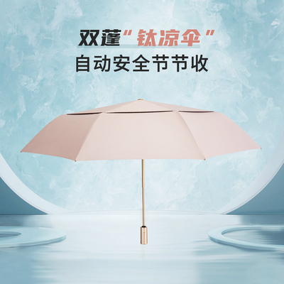 vonlilienfeld钛银防晒伞2025新款抗UV遮阳伞晴雨两用自动伞