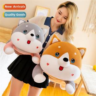 Husky pillow plush toy dog doll dog bed pinch doll for boys